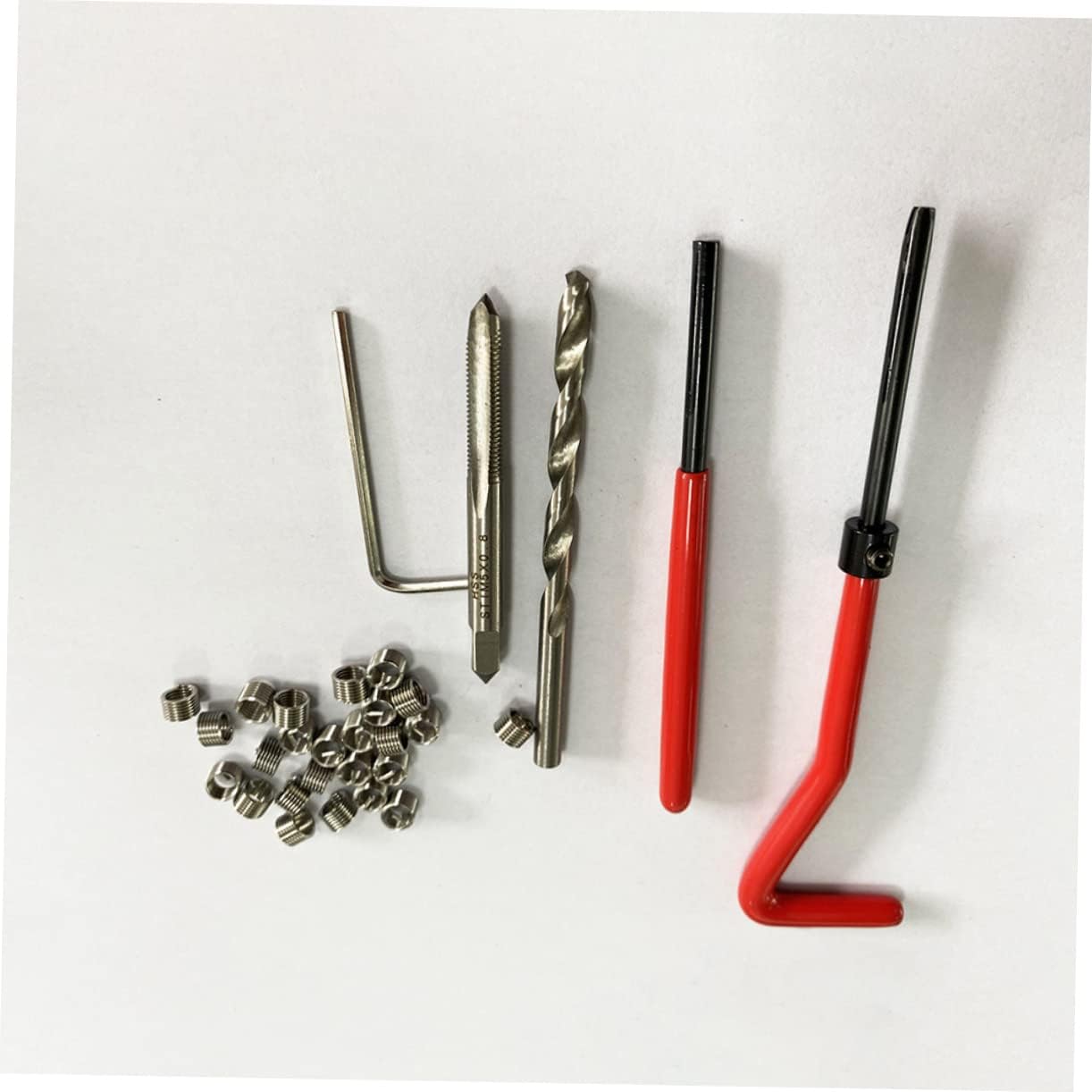 Cabilock 30pcs Thread Repair Kit for Stripped Threads Durable Tools for Car and Engine Repair Efficient Wire Insert Tool for Quick Restoration