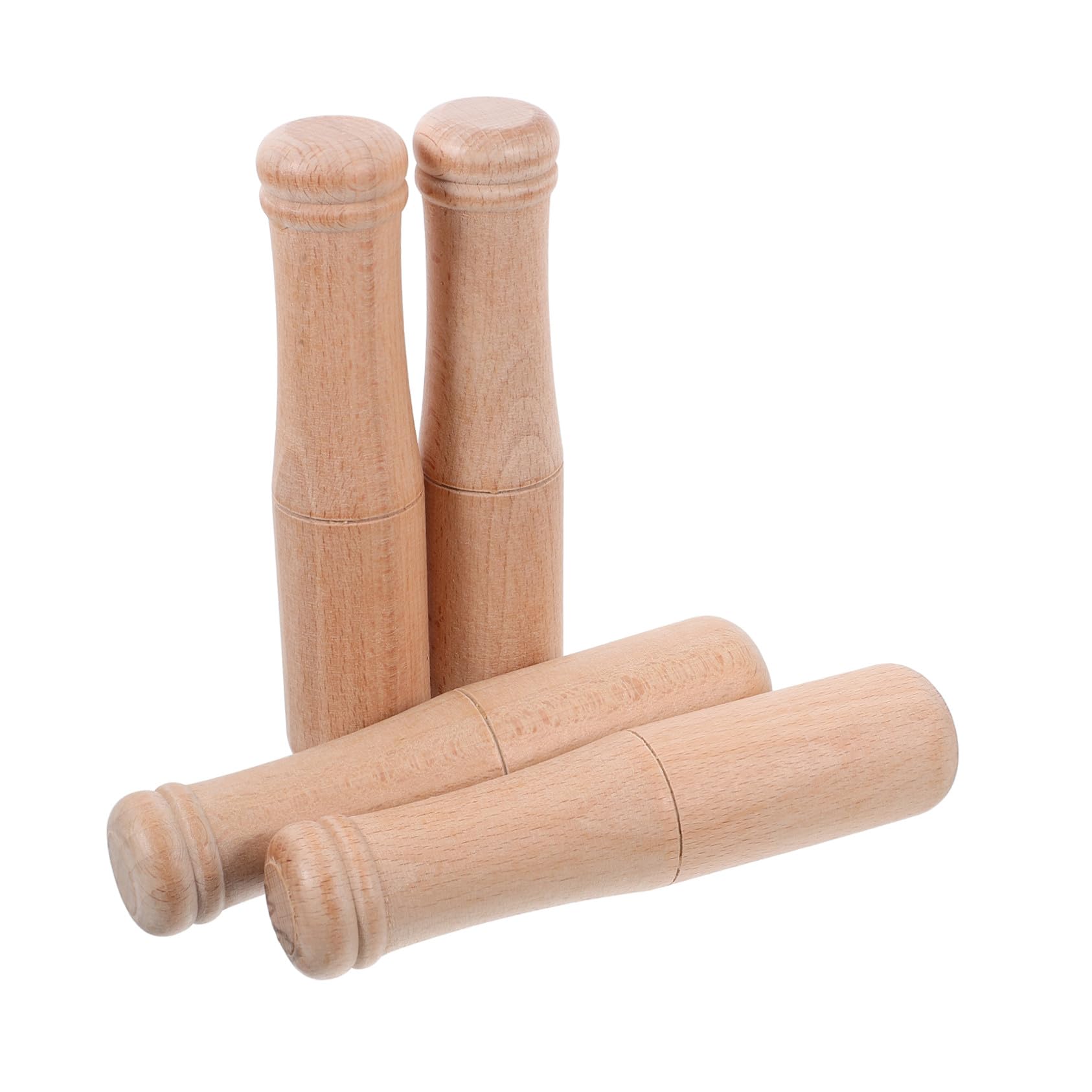 STOBAZA 4 Sätze Holzpestle Küchenmörser Vielseitig Einsetzbar Zum Zerdrücken Von Knoblauch Mahlen Von Gewürzen Saftgewinnung Einfache Reinigung Robustes Küchenwerkzeug Für 4 Stück *