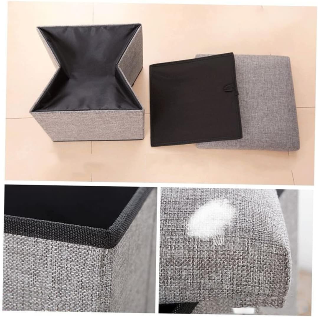 Foldable Storage Stool Fabric Storage Cube High Capacity Stool Box Outdoor Step