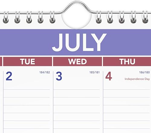 Miniatura 4 de AT-A-GLANCE Calendario académico de pared 2024-2025, mensual, 12 x 17 pulgadas, mediano, bloques diarios a rayas (PMA228)