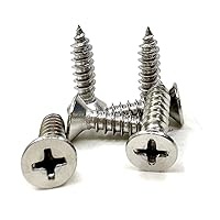 Vista 74 de Tornillos de madera de cabeza plana M4x30mm, tornillos autorroscantes Phillips Drive cabeza avellanada, 50 unidades (M4x30mm)