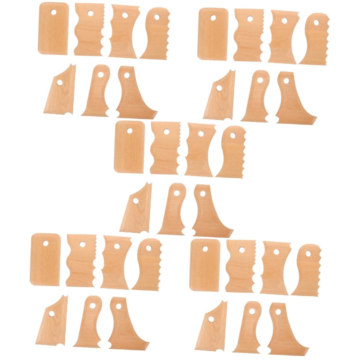 jojofuny 5 Series Conjunto De Herramientas De Cerámica Herramientas Ceramica Kit Ceramica Herramienta De Arcilla De Cerámica Kit De Talla De Cerámica De Madera 7 Piezas X 5