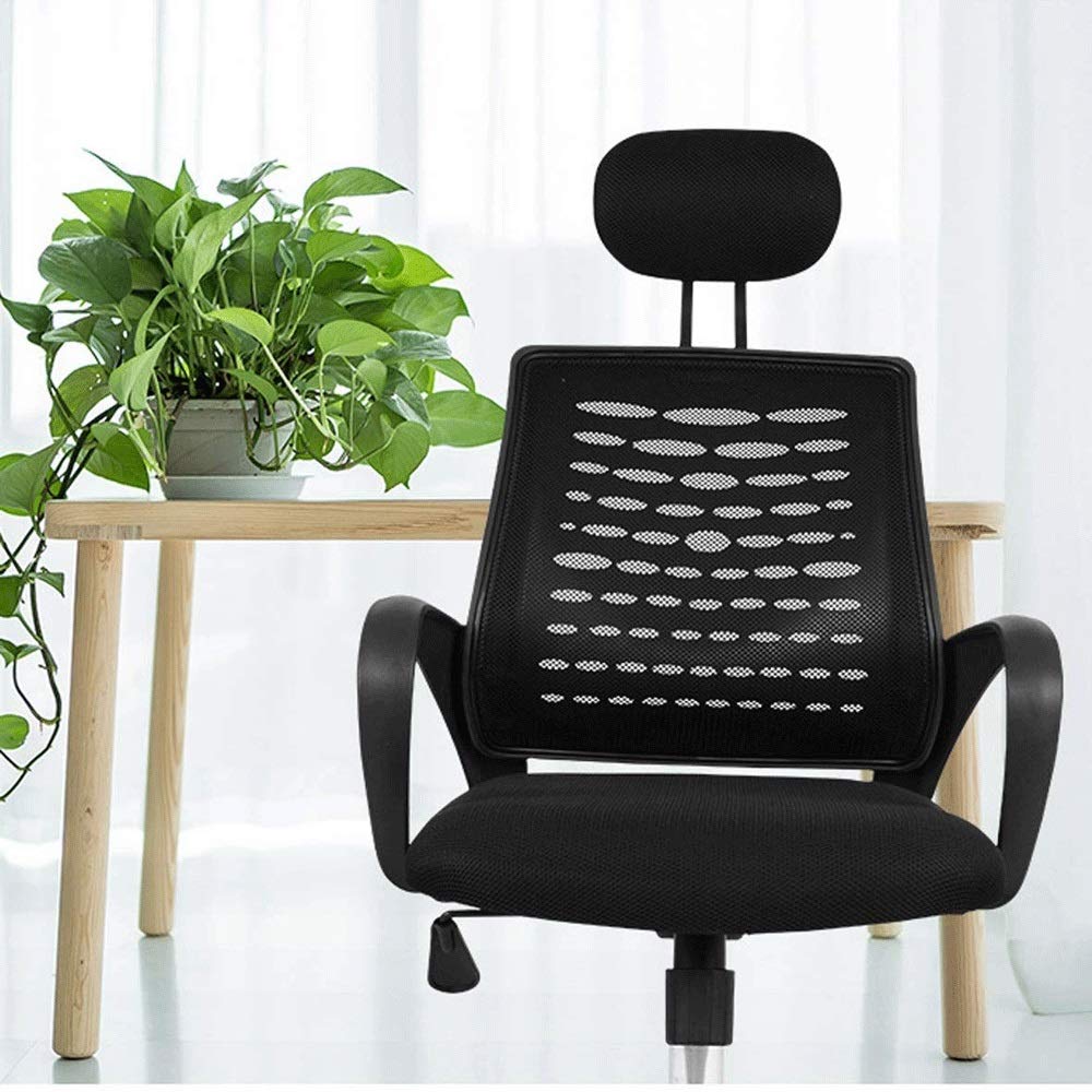 krzesło biurowe Krzesło biurowe, ergonomiczne biurko komputerowe z siatką, obrotowe krzesło zadaniowe z regulowanymi podłokietnikami, czarne krzesła biurowe do wzniosłych ambicji w domu Learned