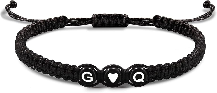 Initial Bracelets for Women Men's Bracelets Gifts for Girlfriend Boyfriend Letter Bracelets I Love You Gifts for Her Him Best Friend Birthday Gift Christmas Jewelry