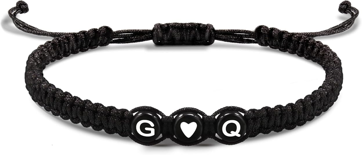 Initial Bracelets for Women Men's Bracelets Gifts for Girlfriend Boyfriend Letter Bracelets I Love You Gifts for Her Him Best Friend Birthday Gift Christmas Jewelry