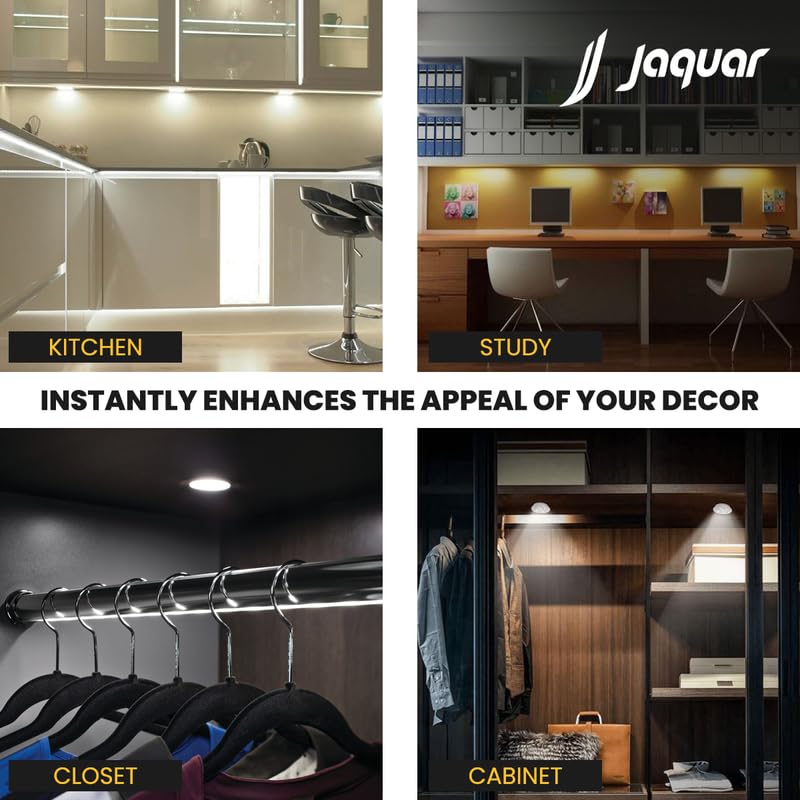 Image of Jaquar 3W Pearl Plus Round Downlight | Junction Box LED Downlight | Mood Light for False Ceiling | 55 Cut Out | Neutral White 80x45(DXH)(Pack 4)