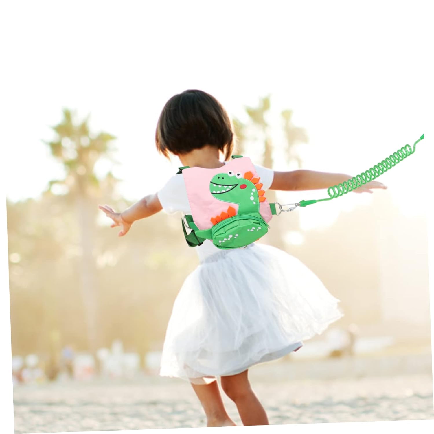 Dinosaur Anti-Lost Toddler Harness Leash Breathable Walking Safety Strap for Boys and Girls for Outdoor Use 1 Set
