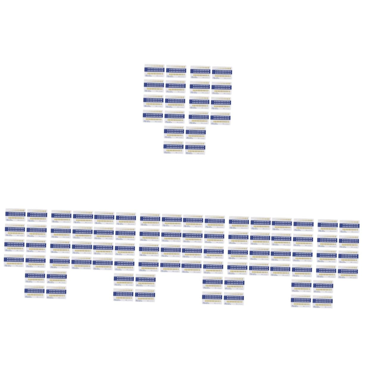 Didiseaon 200 Pièces Nuancier des dents suivi comparant le tableau dentaire suivi comparant les équipements dentaires tableau de contraste de couleur des dents alimentation orale PVC blanche