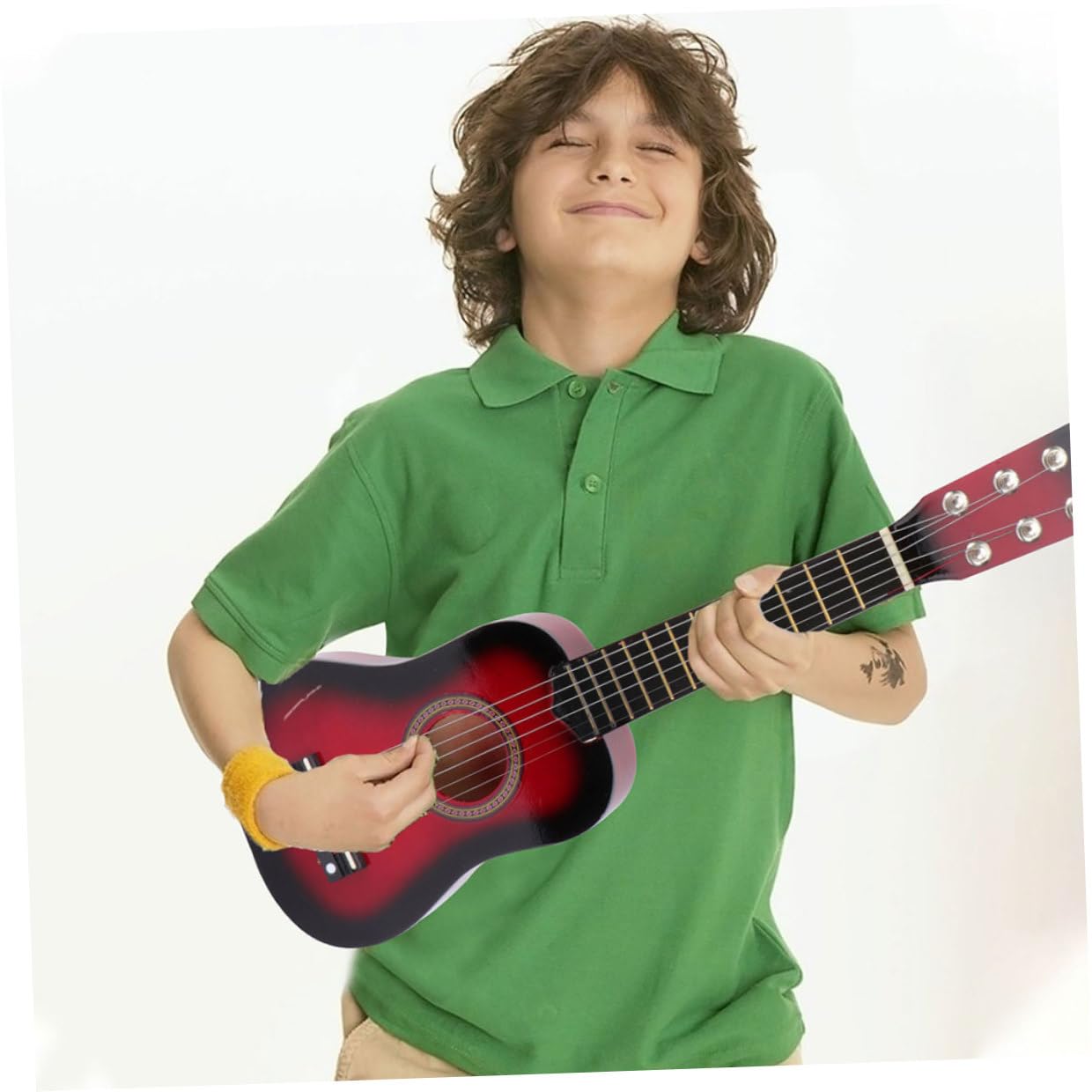 Guitarra Acústica de Juguete para Niños de 21 Pulgadas, 6 Cuerdas, Madera