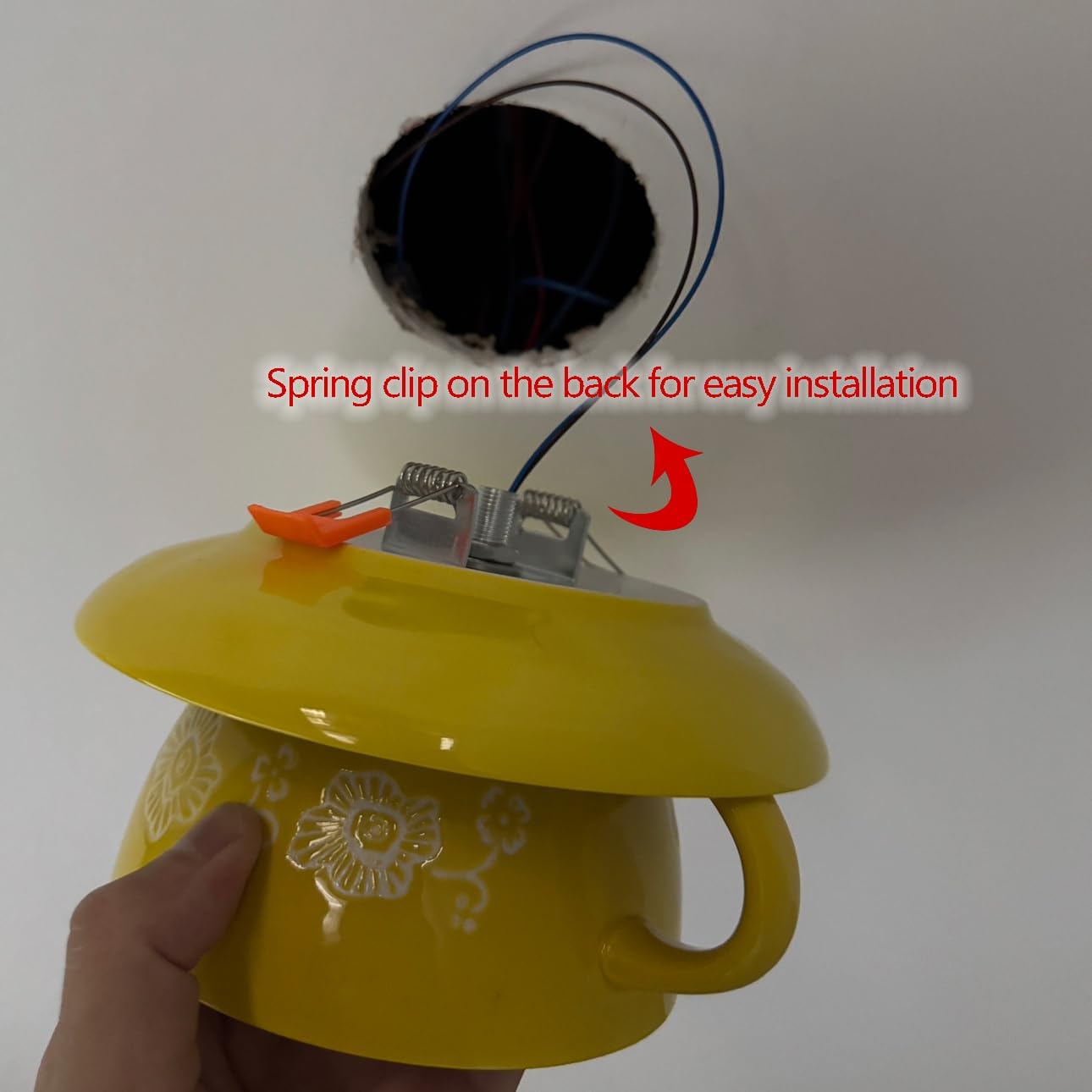 Ceramic Recessed Downlight Conversion Kit - Coffee Cup Inspired Ceiling Light with G4 Socket, Creative Baffle Trim & LED Can Lights Retrofit System for Hallway/Office Installation