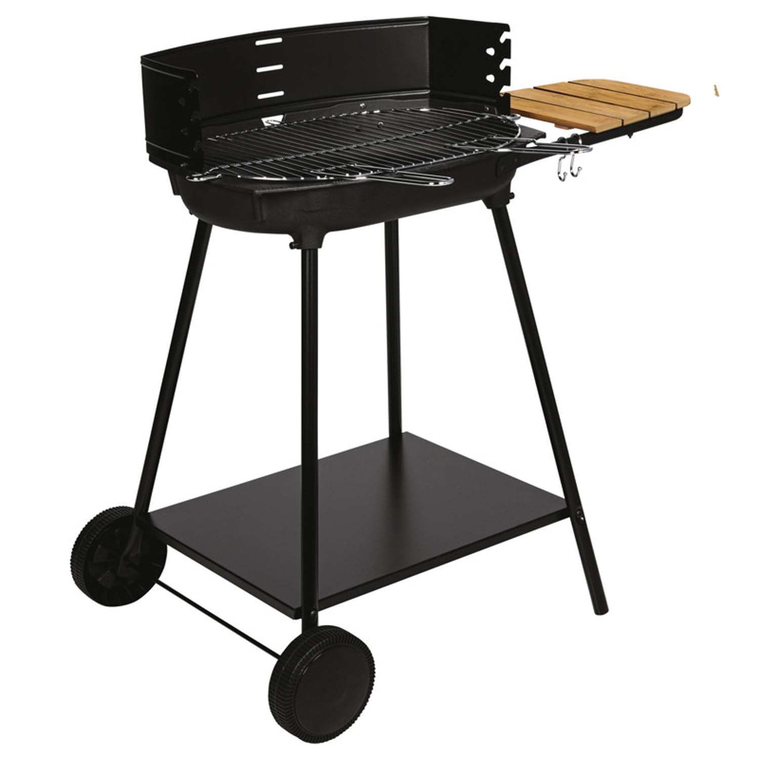 Barbecue à charbon de bois SOMAGIC BASILIC - Cuve en fonte - Grille en acier chromé - Pour 10 convives - Dimensions grille: 50,5 x 33 cm - Fabriqué en France