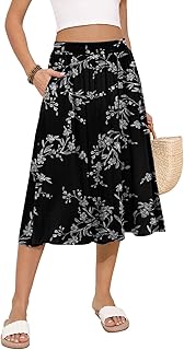 MLXSJWomens Midi Skirt Summer Flowy in Pakistan