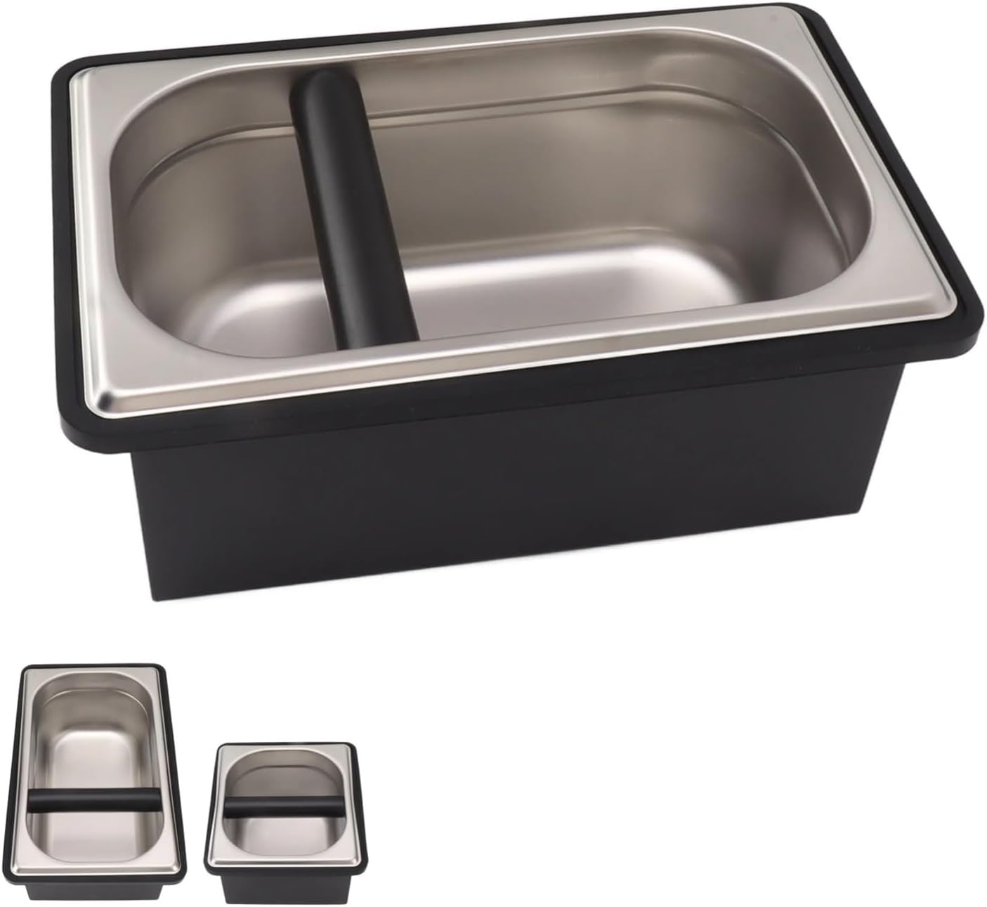 Coffee Knock Box Rubber Coffee Box With Removable Stainless Steel Ground Container For Cafe Bar Kitchen Bedroom Restaurant