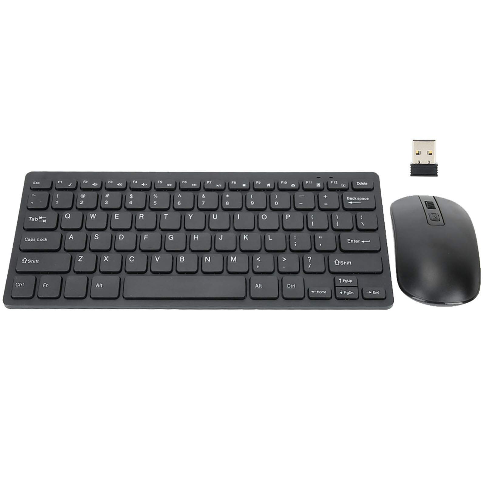 Set Tastiera E Mouse Wireless Sottile - 78 Tasti, Mouse Silenzioso, Connessione 2.4G, Per PC E Laptop