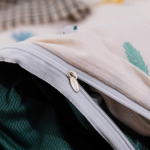 Miniatura 4 de Feelyou Juego de funda de edredón de dinosaurio individual para niños, juego de ropa de cama con estampado de animales de dibujos animados, funda de