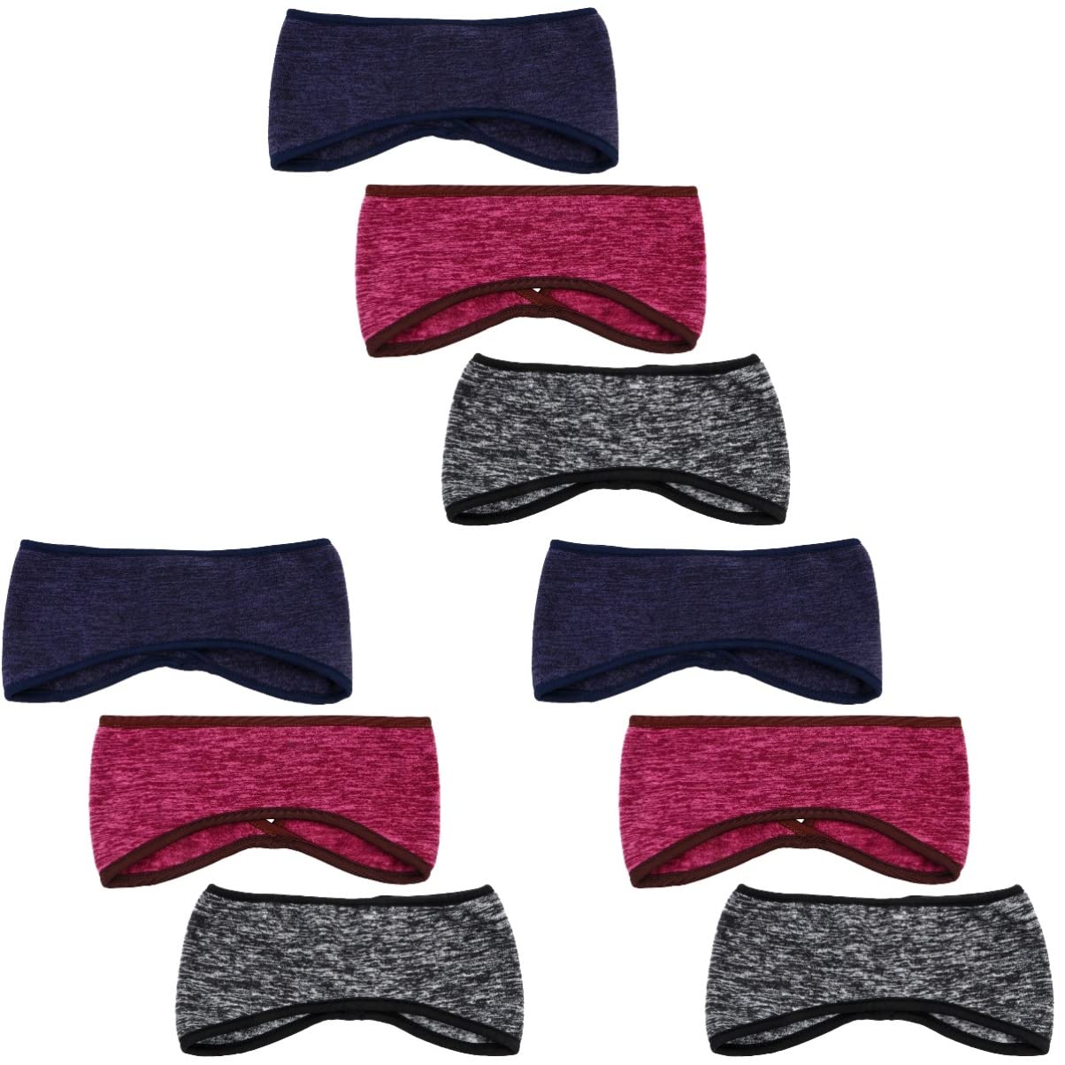 9 pcs Headband Ear Warmer Cover Band Sports Headwraps Ear Covers Sweatband Moisture Wicking Full Cover Ear Muffs Exercise Hair Band Full Coverage Headgear Man Polyester