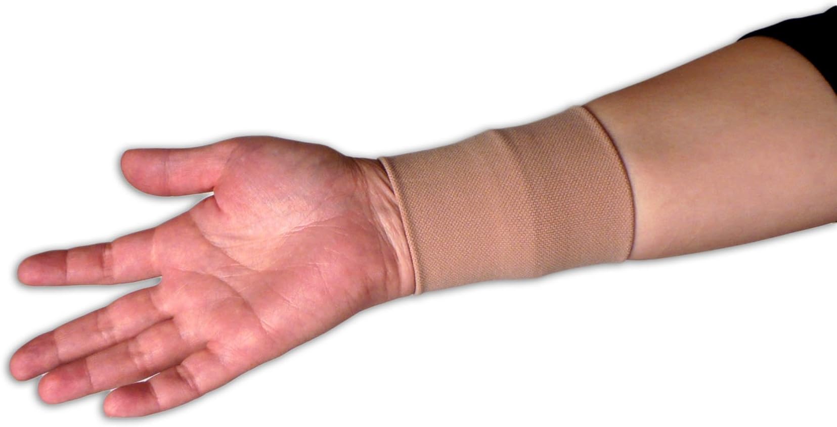 AT Surgical Unisex Slip On Wrist Compression Sleeves with Microfiber and Moisture Wicking Fabric - Large