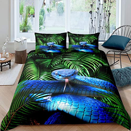 Leuchtende Qualle Bettwäsche Set 135x200cm - 3D Ozean Design Für Kinderzimmer - 2-teilig