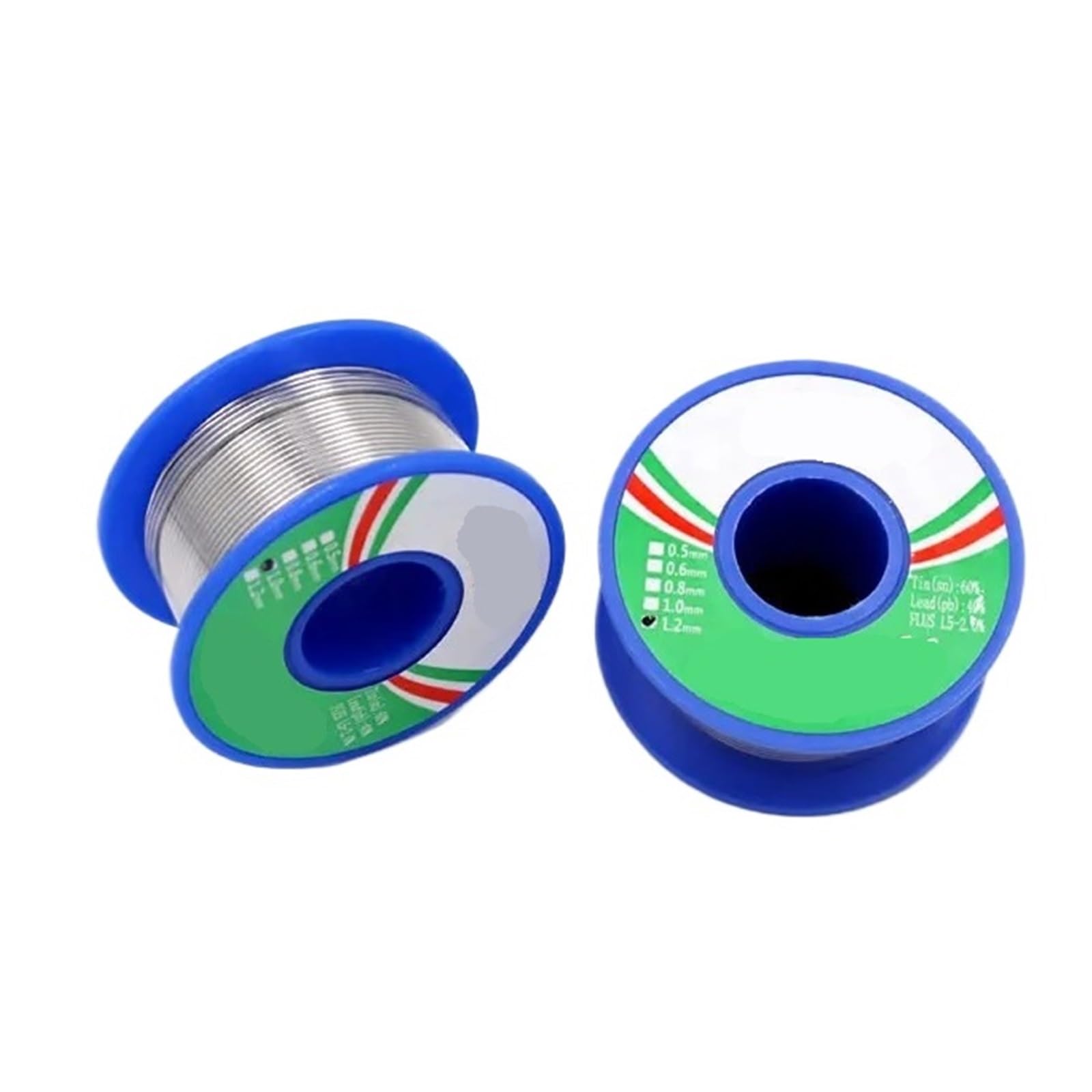 2pc 60/40 Solder Wire Rosin Core Tin Soldering Welding Flux 1.5-2.0% Iron Reel 50g Diamater 0.5 .6 .8 .2mm(1.2mm)