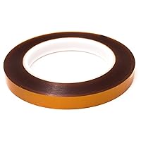 Vista 13 de Bertech cinta adhesiva de doble cara de poliamida, 4 mil de grosor con centro de 3 pulgadas, Ambar, 1