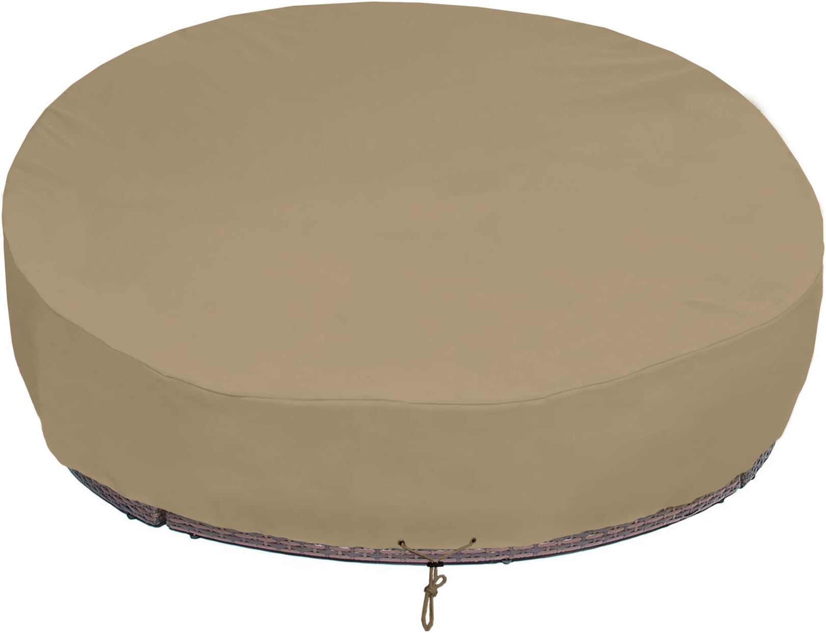 SunPatio Outdoor Daybed Cover 88 Inch, Heavy Duty Waterproof Patio Furniture Sofa Cover with Taped Seam, FadeStop Material, All Weather Protection, Taupe