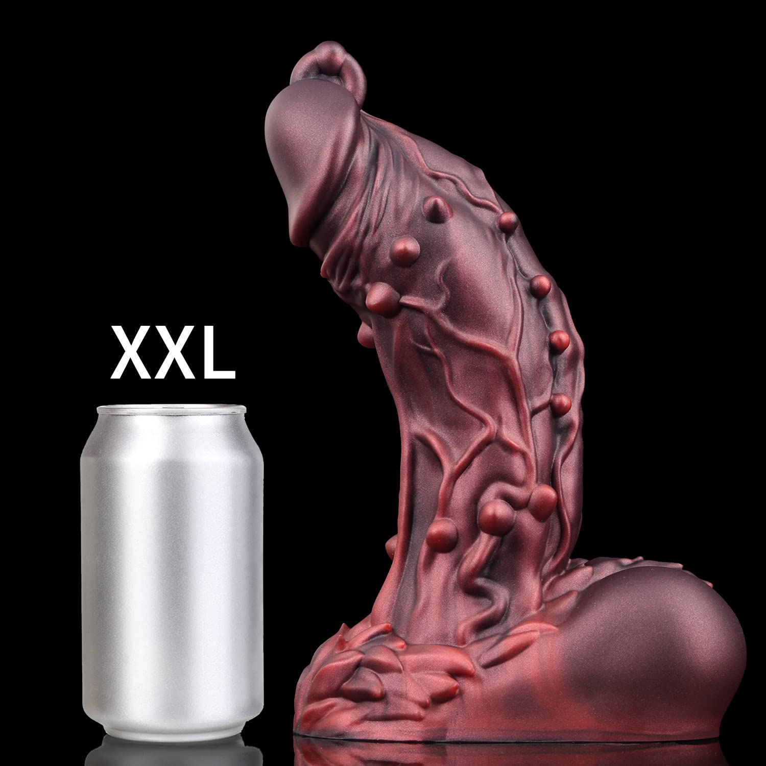 10.8" Nothosaur 「Oak」Huge Thick Dildo, Realistic Silicone Dildos with Strong Suction Cup Anal Play, G-spot Giant Dildo Anal Sex Toys for Women and Men, XXL: 2X-Large Rust Red