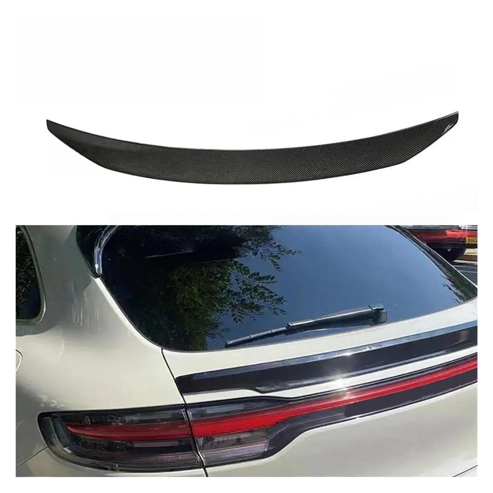 Tylne skrzydło spoilera z włókna węglowego kompatybilne z Porsche Macan 2018+ ABS Spoiler bagażnika zestawy karoseryjne akcesoria(Carbon look)