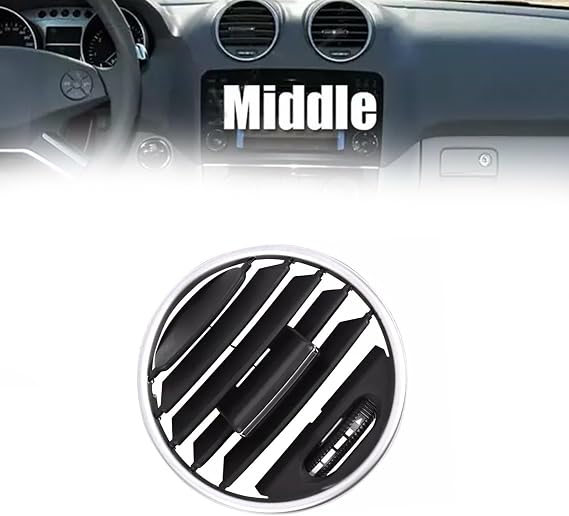 Front Middle AC Air Vent Grille Panel For Mercedes-Benz ML GL Class W164 2005-2012, Direct Replacement OE A1648302154, Easy Install Interior Trim Repair