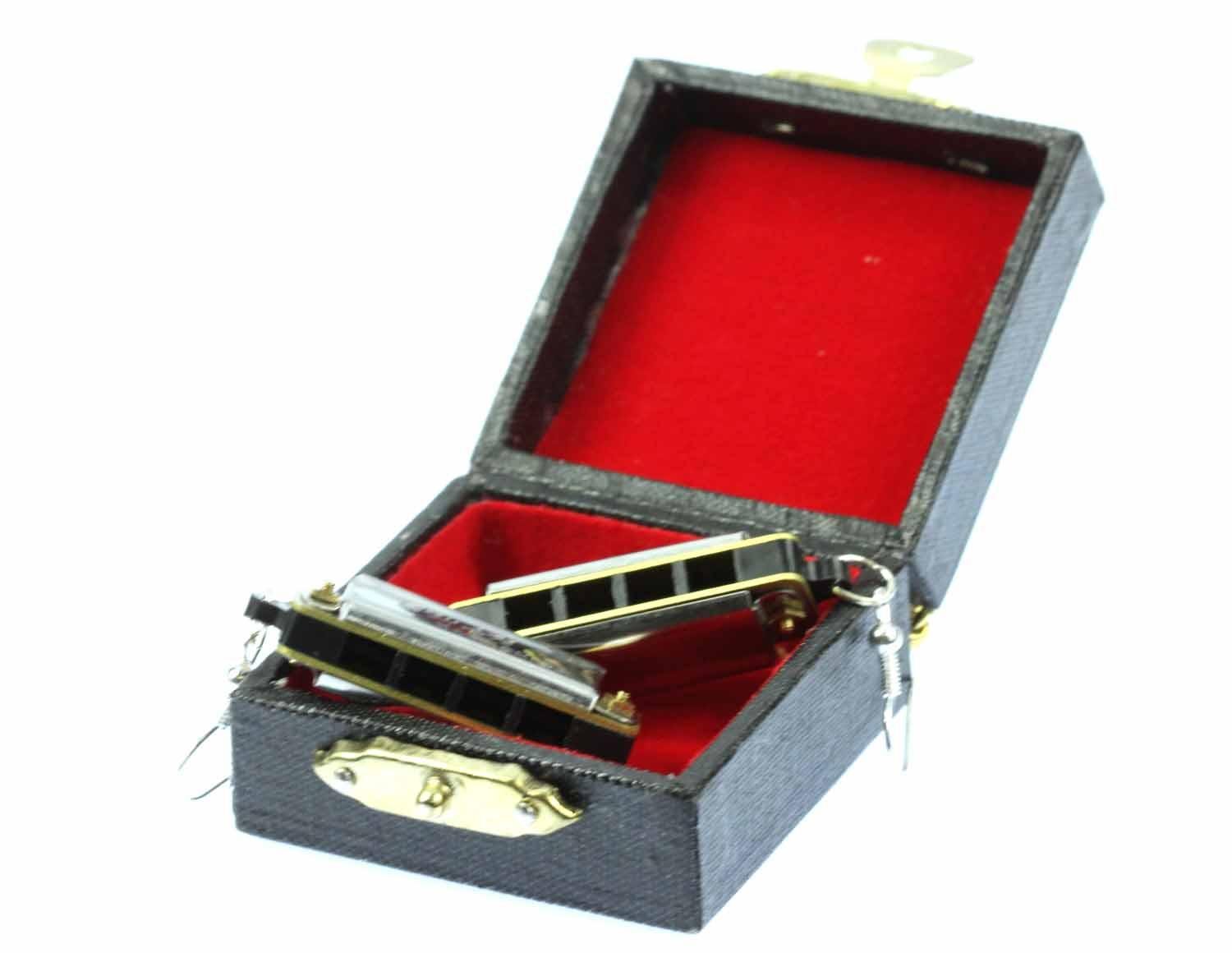 Harmonica Playable Earrings Miniblings Musician Blues With Box