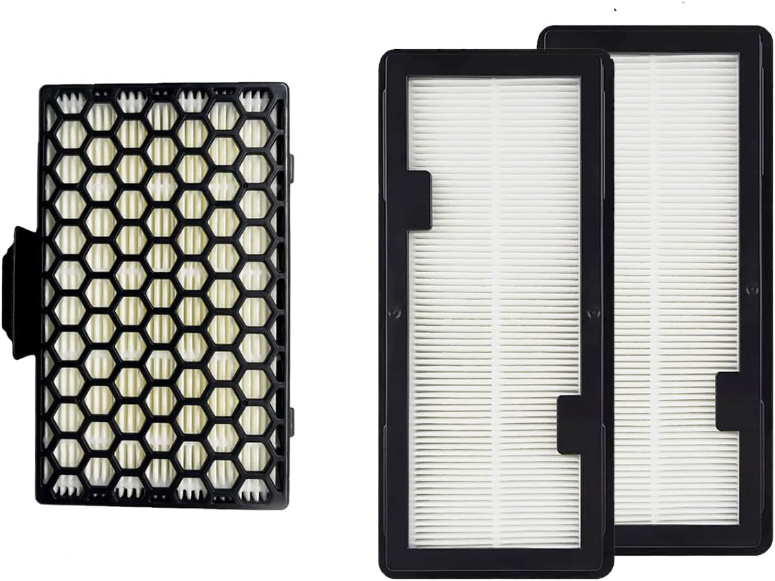 SCREENTRONICS Pre-Motor Filter & Exhaust VCA-RHF95 HEPA Filter Set Replacement for Samsung Jet Bot VCA-SAE90 VAC-RAE85A Clean Station, Jet Bot VR30T80313W Jet Bot + VR30T85513W/AA Robot Vacuum Cleaner