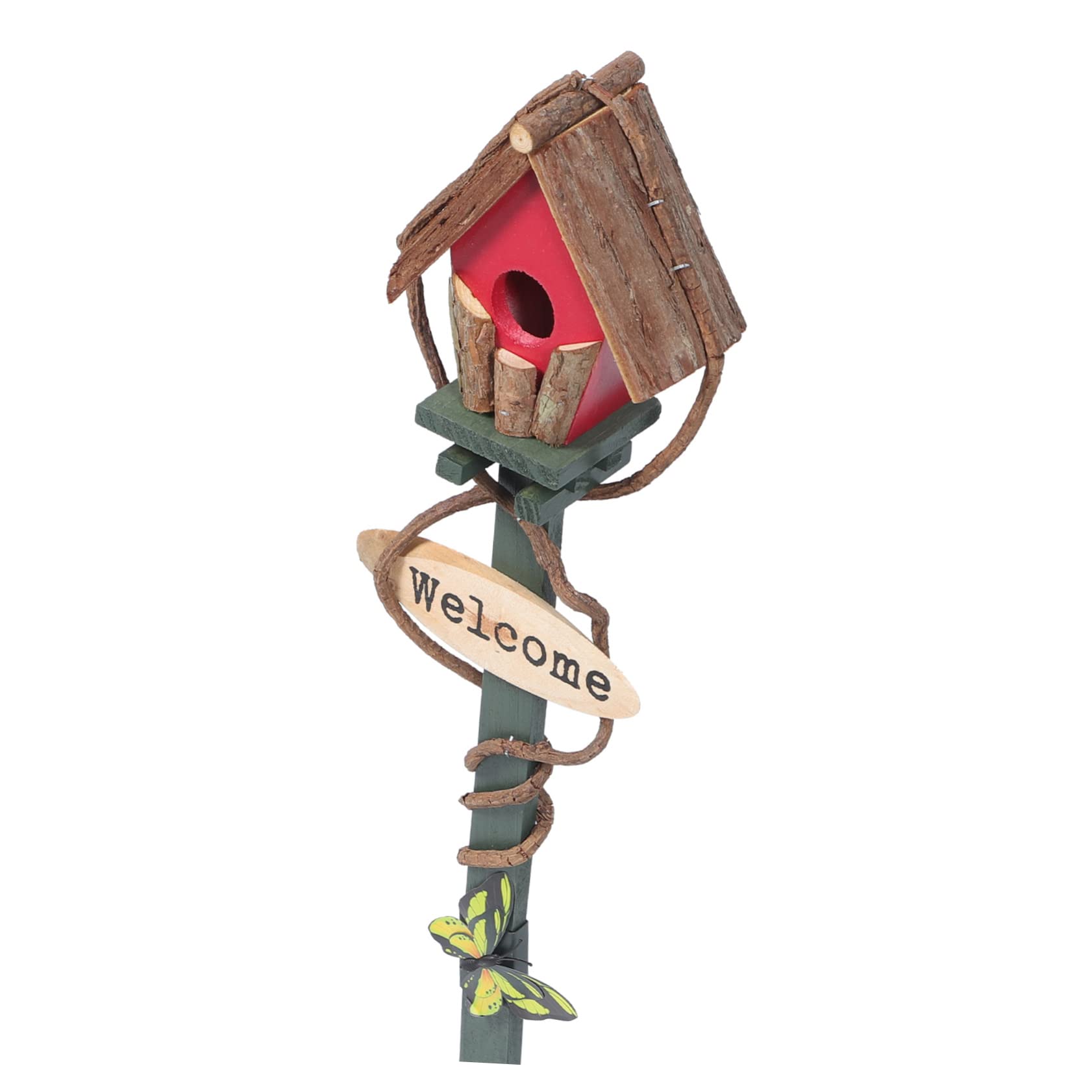 Nichoir pour oiseaux extérieur BESPORTBLE abri décoratif de jardin à planter