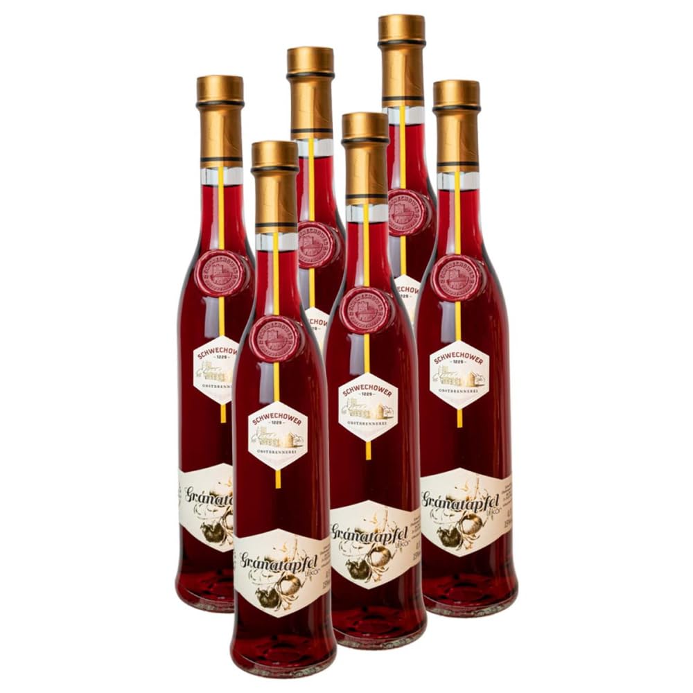 Likör Granatapfel 6x0.5l (15% Vol) - RATION | Granatapfellikör | 6 Flaschen a 500ml | Schwechower Brennerei (1229)