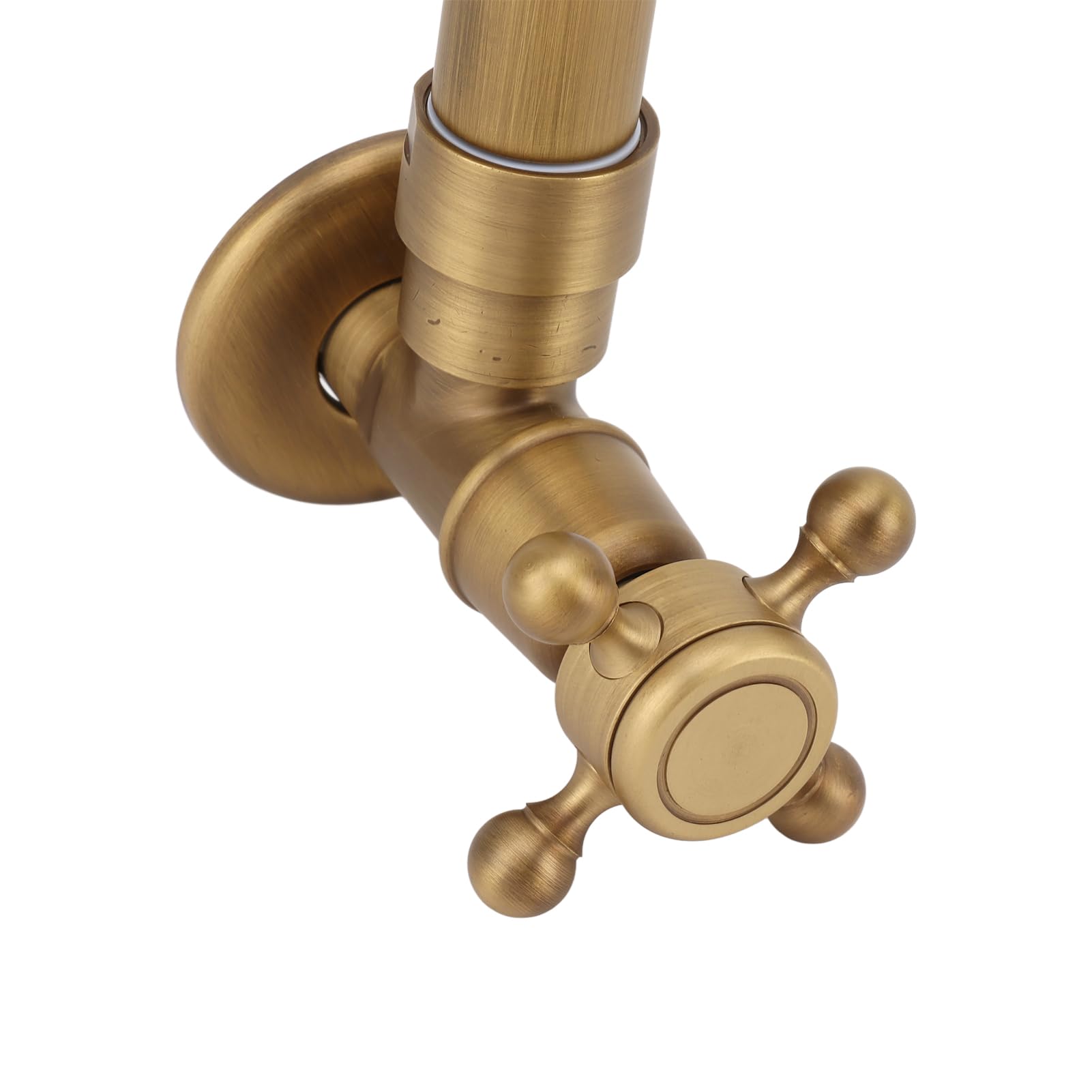Grifo para Fregadero de Cocina Al Aire Libre, Rotación de 360 ​​Grados, Grifo para Jardín de Agua Fría, Antiguo en la Pared, Prevención de Grietas por Heladas, Cuello Flexible,