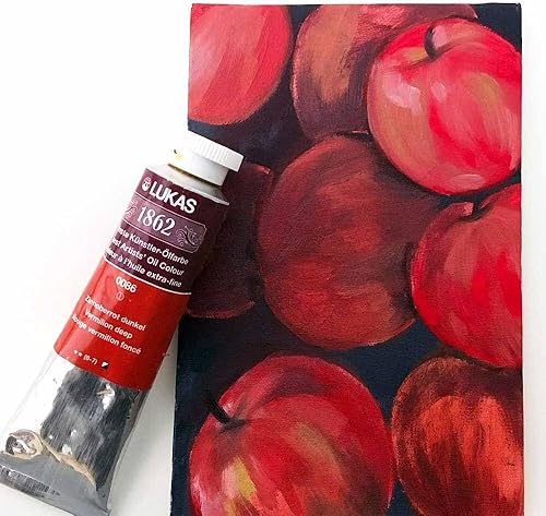 Miniatura 3 de Lukas Pintura al óleo alemana profesional 1862, azul y negro, 1.3 fl oz, con cera de abeja y aceite de girasol que no amarillea, tiempo de secado