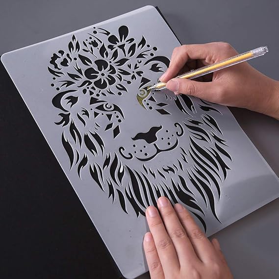 10 Pcs Blank Mylar Stencil Sheets Square Stencil Paper Blank Mylar Templates DIY Make Your Own Design Stencils (30.5x21.7cm) 6 Mil