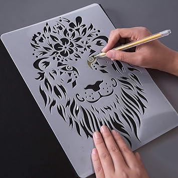 10 Pcs Blank Mylar Stencil Sheets Square Stencil Paper Blank Mylar Templates DIY Make Your Own Design Stencils (30.5x21.7cm) 6 Mil