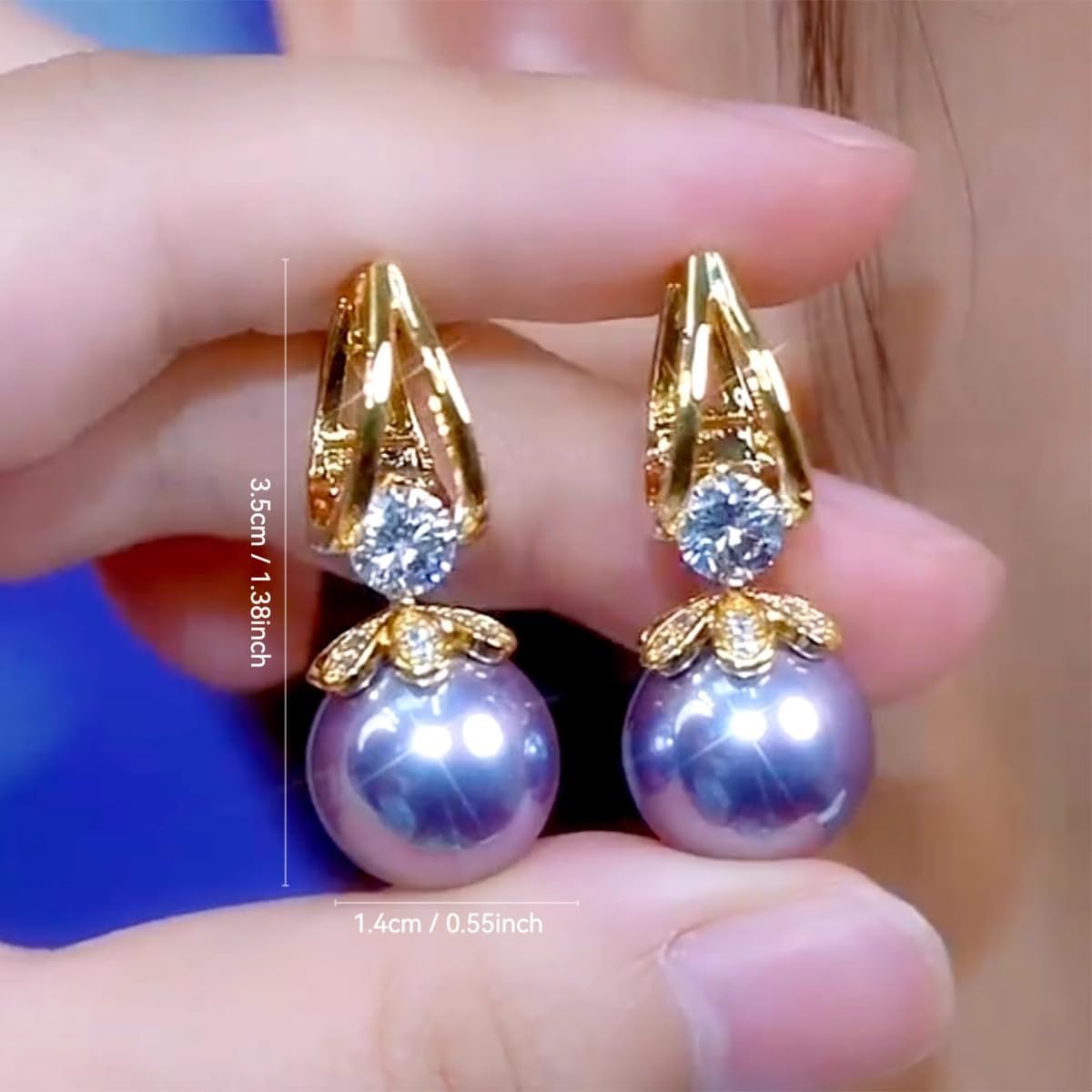 The Tahiti Pearl Necklace Set includes stunning necklaces and women's earring jewelry with adjustable length and low allergenicity Banquet/Christmas Gift/New Year gift/Valentine's Day gift - Image 3