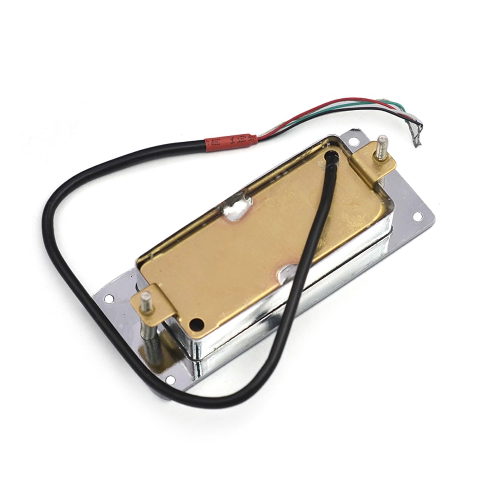 Repuestos Para Pastillas De Guitarra Pastilla De Guitarra Eléctrica Sellada Mini Humbucker | Pastilla divisoria de bobina de cuello y puente para guitarra LP, color negro, dorado y cromado(Chrome 2Pcs)