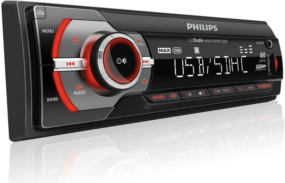 PHILIPS Digital Media Car Stereo Receiver Audio System AM/FM Radio Dual