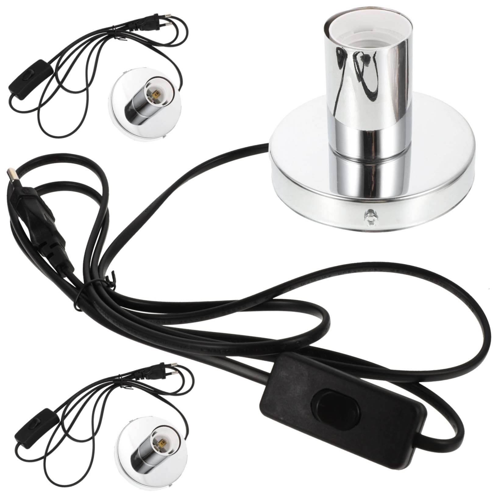 Support de Douille E27 Ac220v Lot de 3 pour Lampe de Table
