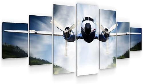 Miniatura 28 de Startonight Enorme lienzo decorativo para pared, diseño abstracto y elegante de coche negro, juego de 7 marcos grandes de 40 x 95 pulgadas Coche