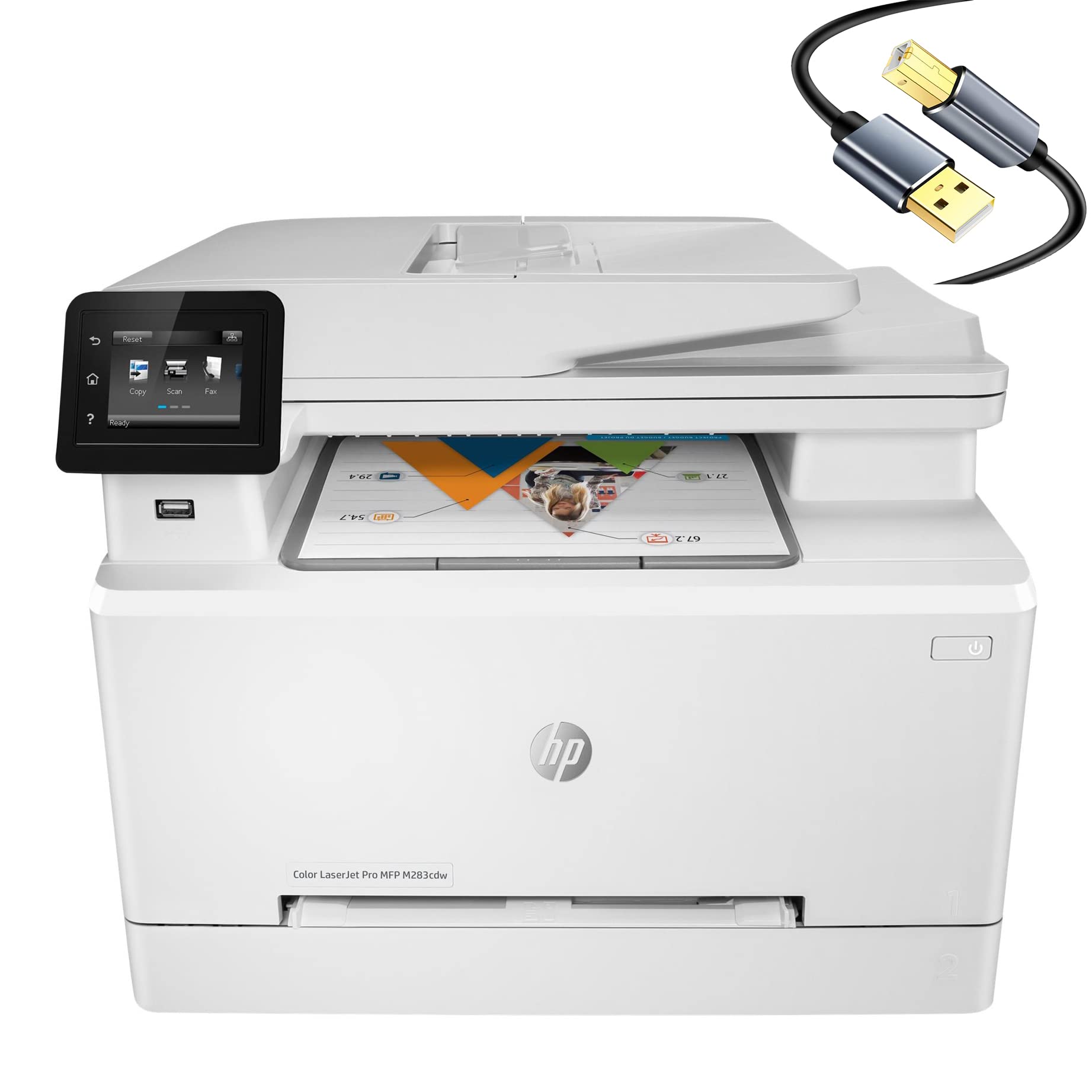 Buy HP Laserjet Pro MFP M283cdw AllinOne Wireless Color Laser Printer, White Print Scan Copy