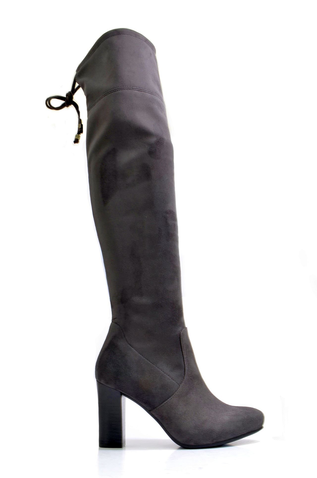 PEDRO MIRALLESWomen's 21347 Stretch Over Knee High Heel Boots (37 EU, Grey Suede)