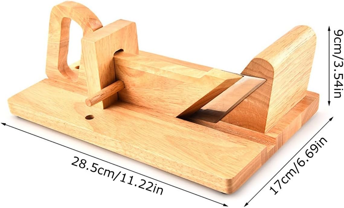 Sausage Cutter Slicer, Wooden Sausage Guillotine Slicer, Wooden Gourmet Charcuterie Slicer, Sausage Chorizo Guillotines Tool, Kitchen Cooking Supplies Cutter Boards for Cheese Meat