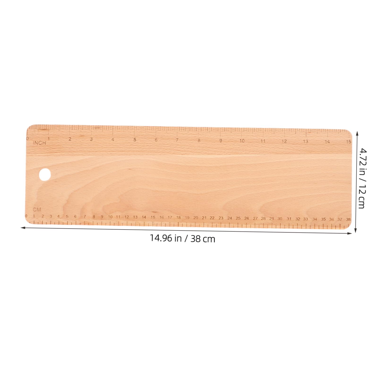 Mobestech Pelle à Pain en Bois de Hêtre 38x12x0,5 Cm Outil de Transfert de Pâte pour Baguettes et Pains Français Ustensile de Cuisson Polyvalent Usage Domestique et Professionnel