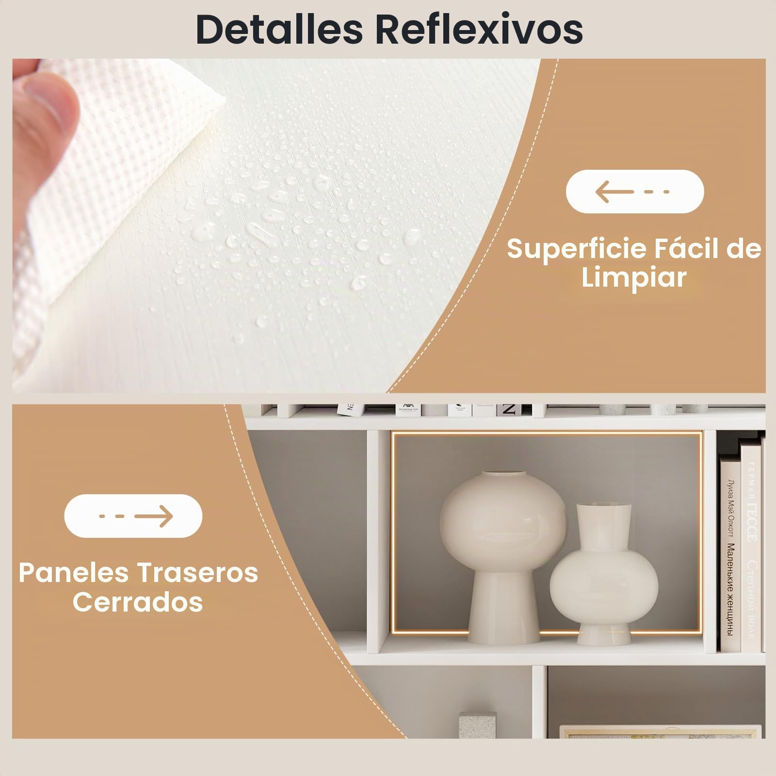 GOPLUS Estantería de Madera Abierta con 11 Cubos, Estante de Almacenamiento con Kits antivuelco, posición Vertical u Horizontal, para Sala de Estar, Dormitorio, Dormitorio de niños (Blanco)
