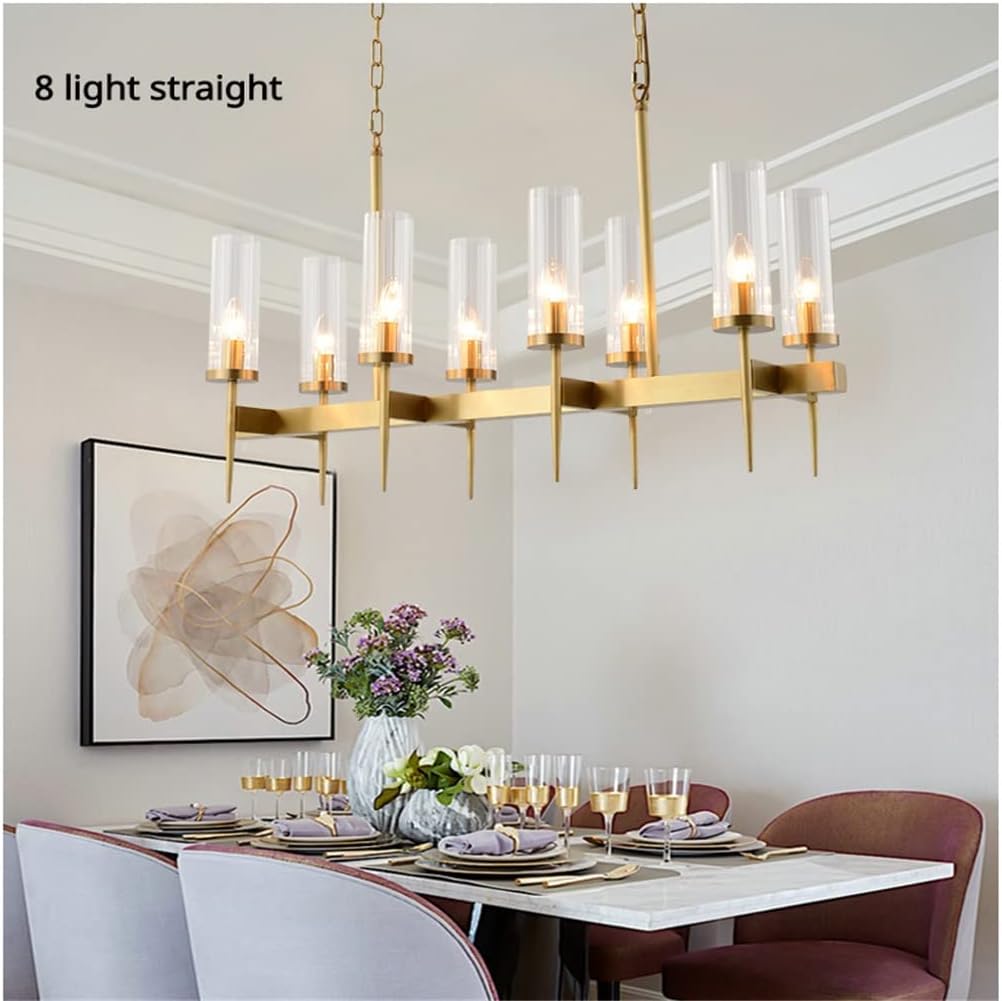 Chandelier, Led 屋内照明光沢照明器具リビングルームゴールド E27 Led