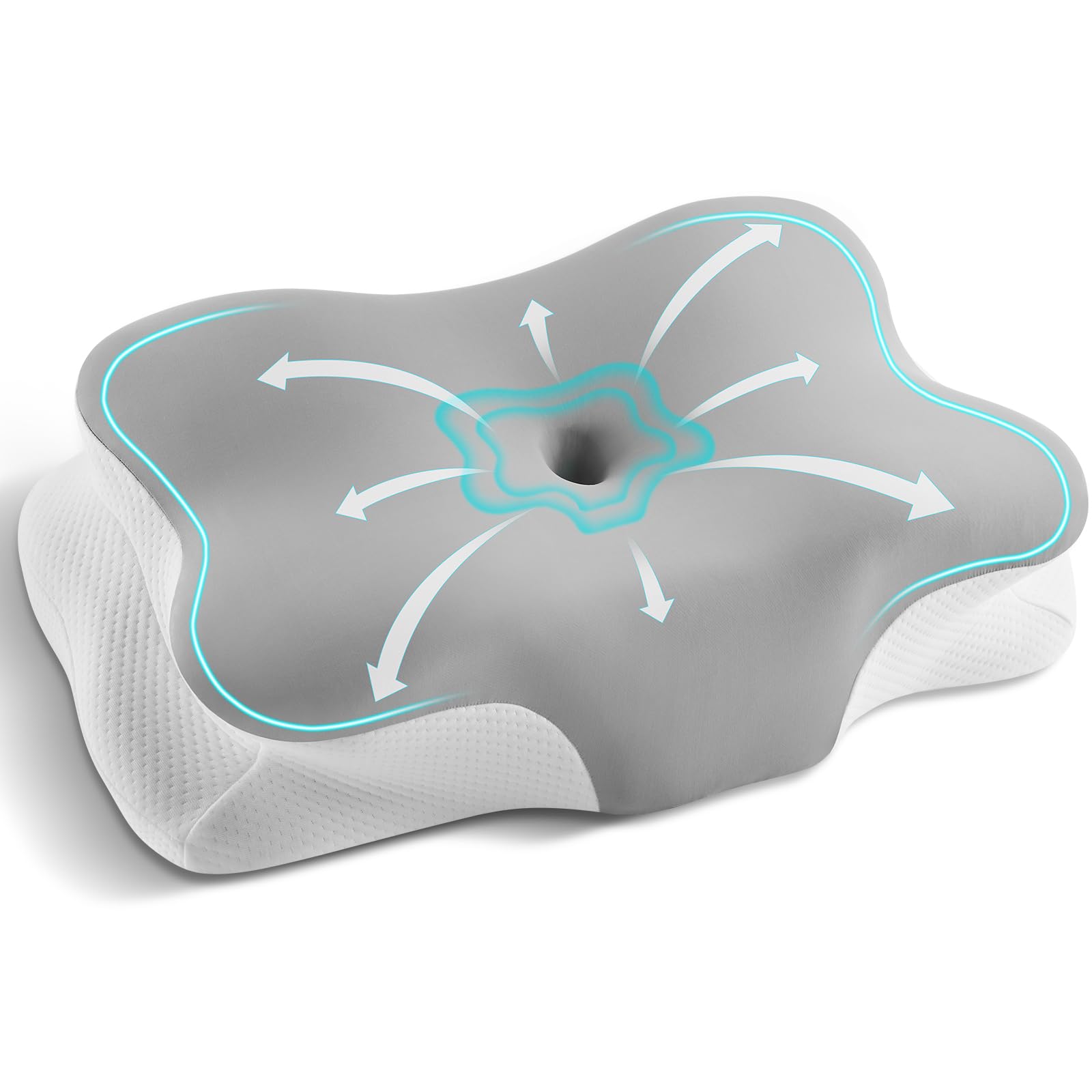 LOFTER Oreiller Coussin Memoire de Forme,Oreiller Ergonomique Cervical