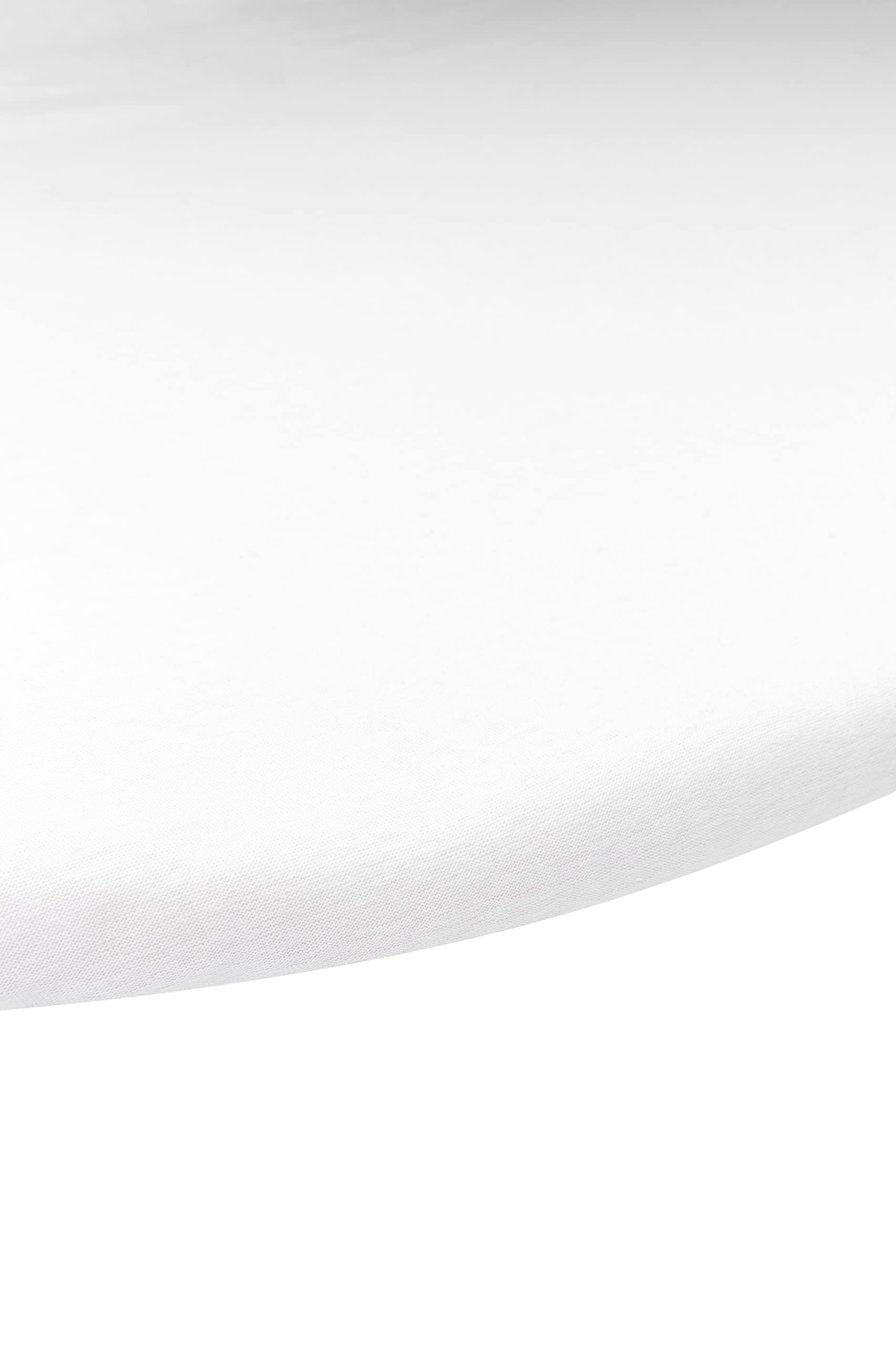 Meyco Baby Plain Fitted Sheet for Playpen Mattress (Flat Sheet with Soft Jersey Quality, Made of 100% Cotton, thanks to All-Round Elastic, Breathable, Dimensions: Round 90/95 cm), White