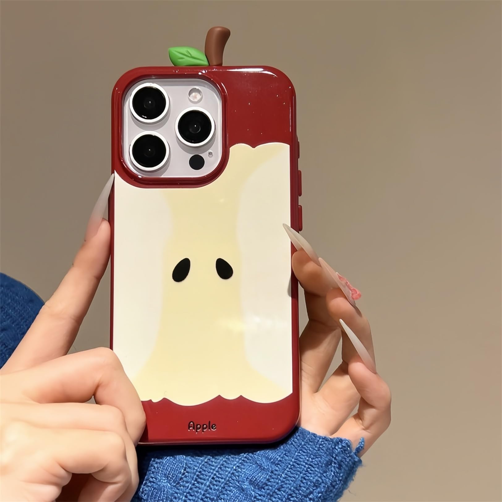 Case Compatible with iPhone 13 Apple Mobile Phone Case, Aesthetic Case Cute Fruit Plant Pattern Bumper Cover Soft Silicone TPU Case for Girls Women Shockproof Protective Case for iPhone 13, Red